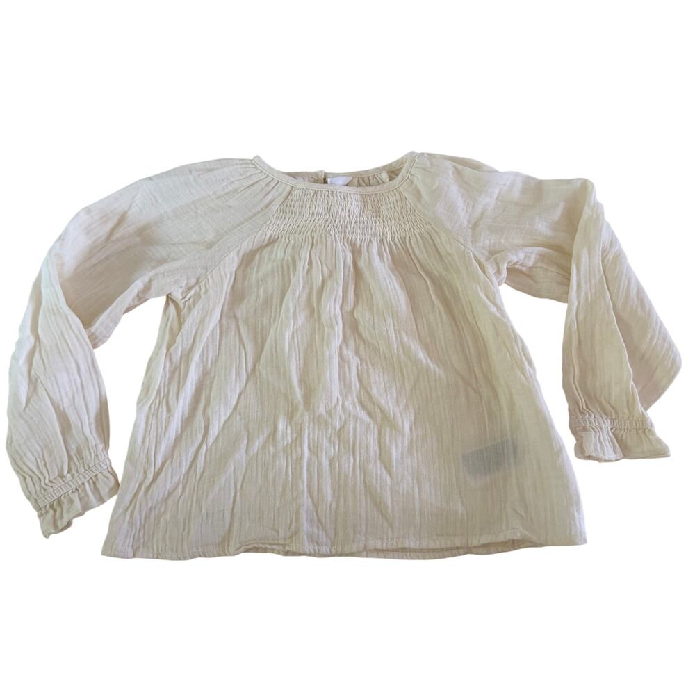 Baby Gap Cream Peasant Sleeve Blouse 5 Years Boho Loose Pirate